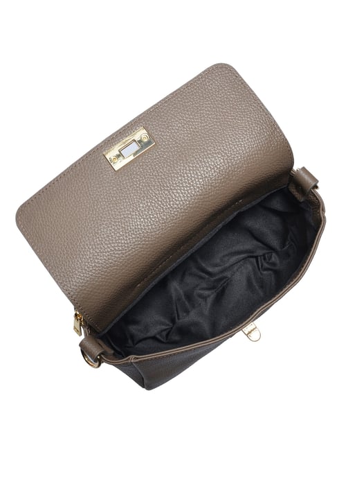 Luisa Vannini Beige Rindsledertasche - Image 4