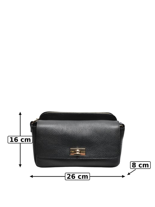 Luisa Vannini SCHWARZ Rindsledertasche - Image 5