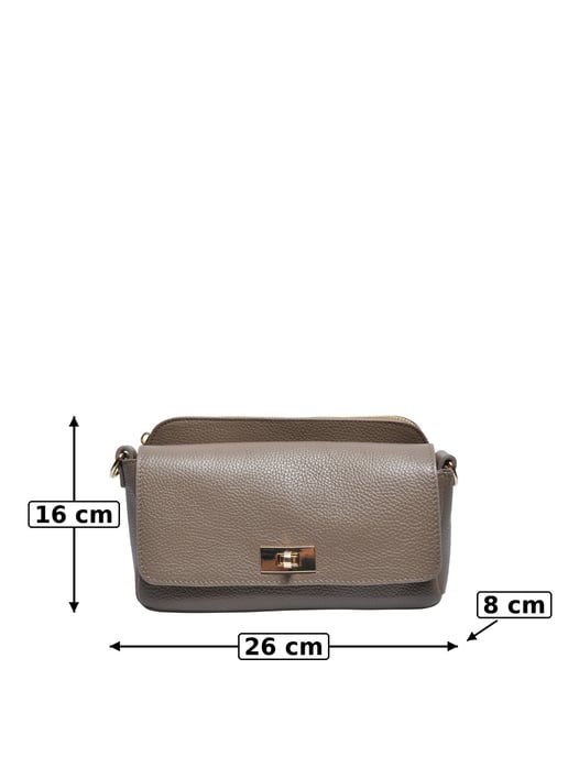 Luisa Vannini Beige Rindsledertasche - Image 5