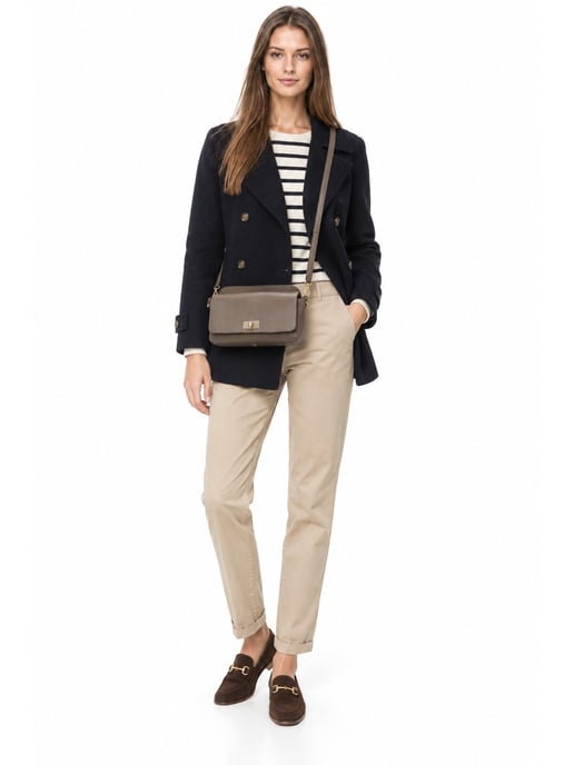 Luisa Vannini Beige Rindsledertasche - Image 6