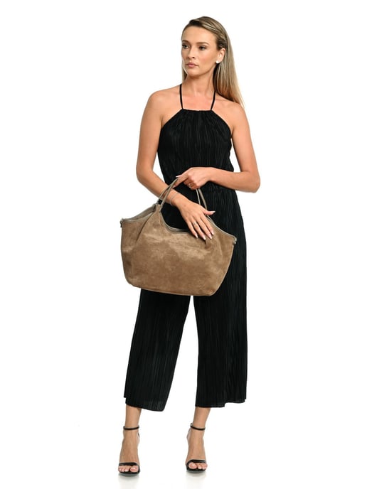Anna Luchini Beige Rindsledertasche - Image 5