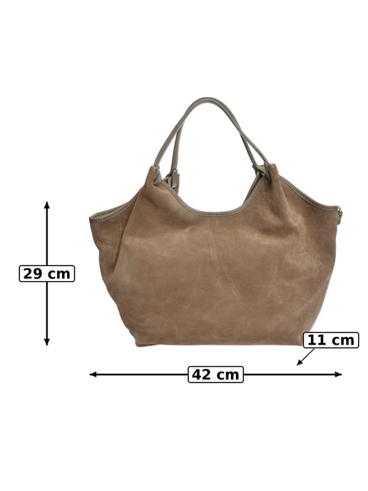 Anna Luchini Beige Rindsledertasche - Image 6
