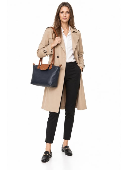 Anna Luchini Blau Rindsledertasche - Image 6
