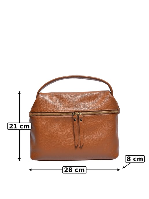 Luisa Vannini COGNAC Rindsledertasche - Image 5