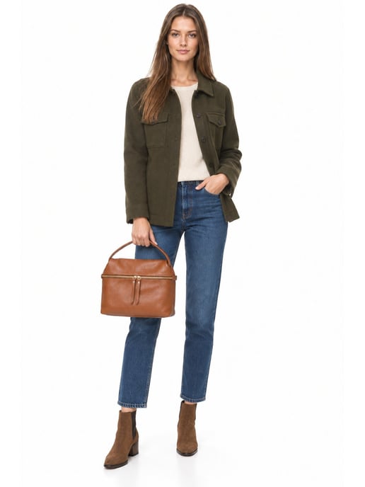 Luisa Vannini COGNAC Rindsledertasche - Image 6