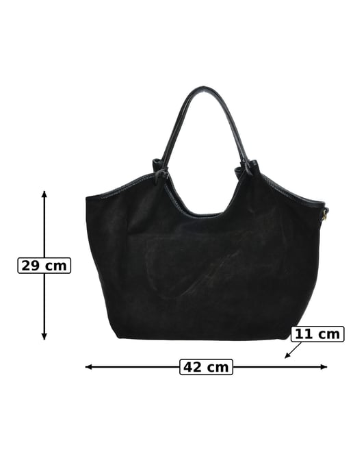 Anna Luchini Schwarz Rindsledertasche - Image 6
