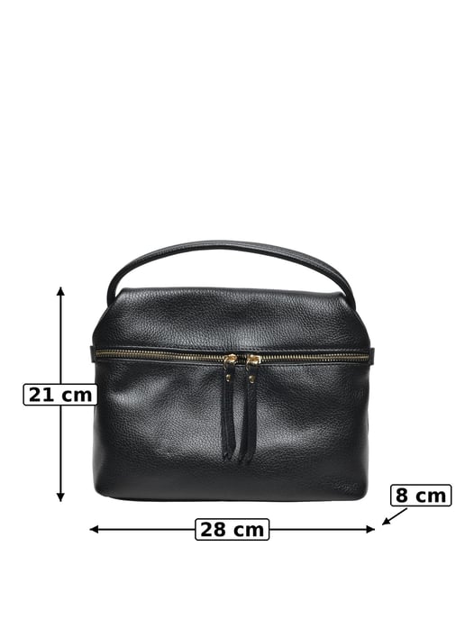 Luisa Vannini SCHWARZ Rindsledertasche - Image 5