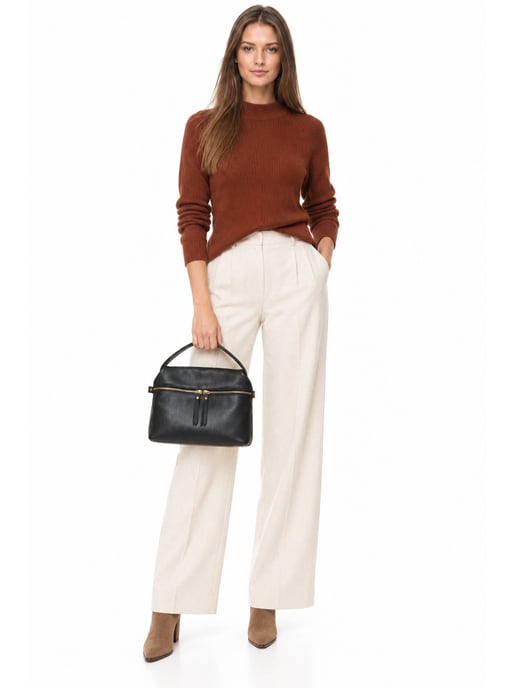 Luisa Vannini SCHWARZ Rindsledertasche - Image 6