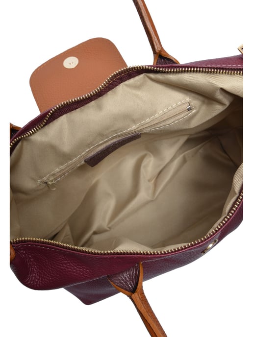 Anna Luchini Weinfarbe Rindsledertasche - Image 4