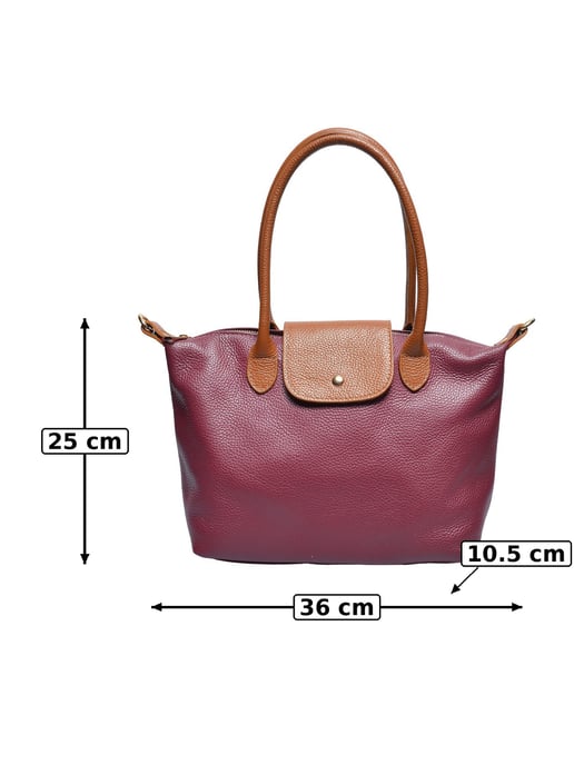 Anna Luchini Weinfarbe Rindsledertasche - Image 5