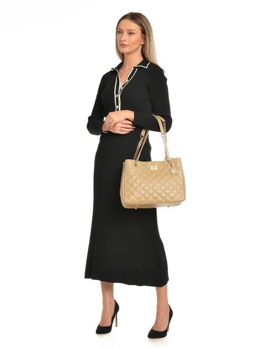 Isabella Rhea Beige Rindsledertasche - Image 5