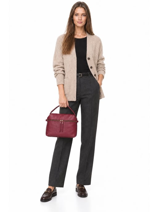 Luisa Vannini BORDEAUX Rindsledertasche - Image 6