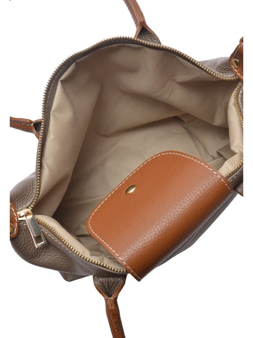 Anna Luchini Beige Rindsledertasche - Image 4