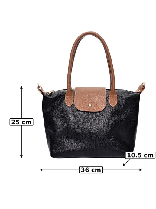 Anna Luchini Schwarz Rindsledertasche - Image 6