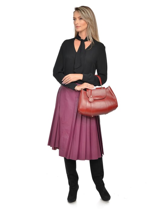 Isabella Rhea Rot Rindsledertasche - Image 5