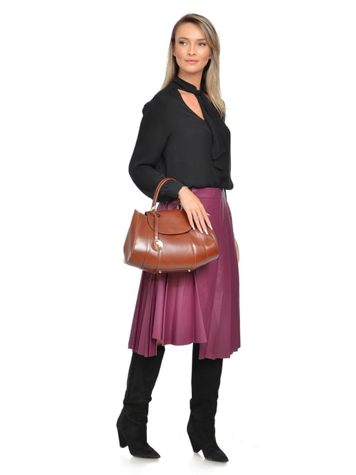 Isabella Rhea Kastanienbraun Rindsledertasche - Image 5