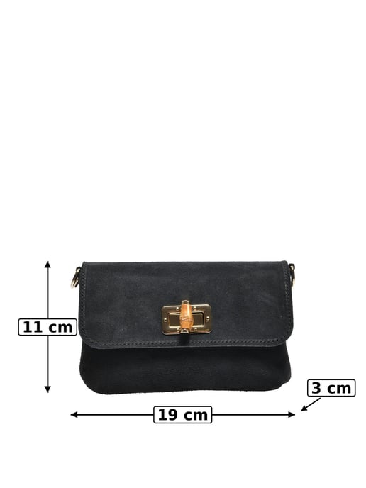 Luisa Vannini SCHWARZ Rindsledertasche - Image 5
