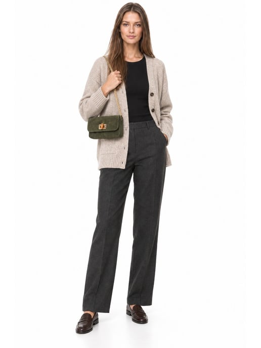Luisa Vannini Khaki Rindsledertasche - Image 6