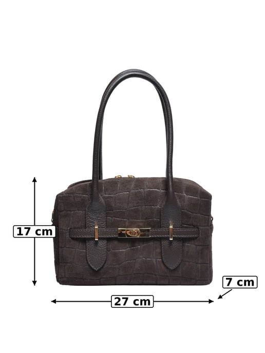 Luisa Vannini Zweifarbig Rindsledertasche - Image 5