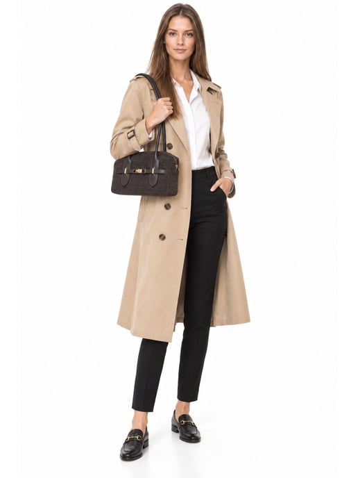 Luisa Vannini Zweifarbig Rindsledertasche - Image 6