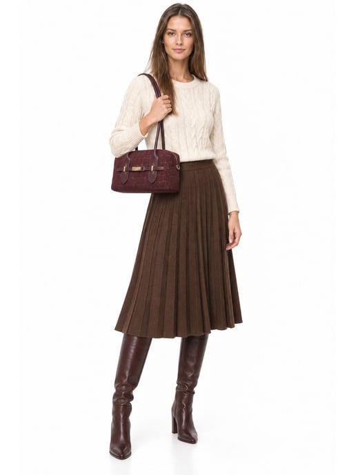 Luisa Vannini BORDEAUX Rindsledertasche - Image 6