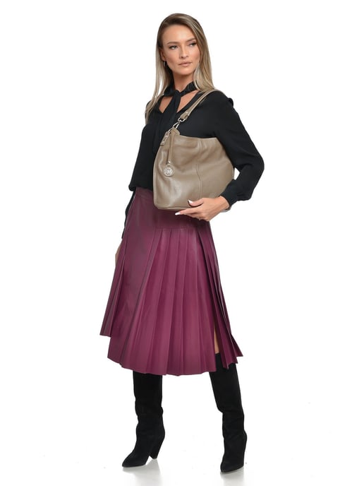 Roberta M Beige Rindsledertasche - Image 5
