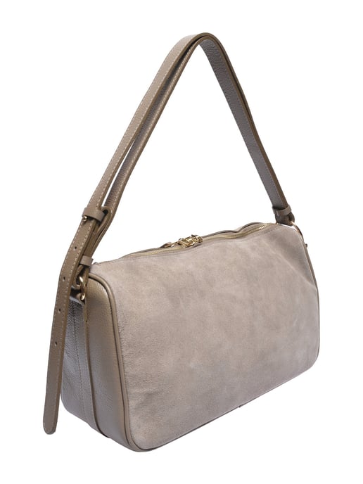 Luisa Vannini Beige Rindsledertasche - Image 2