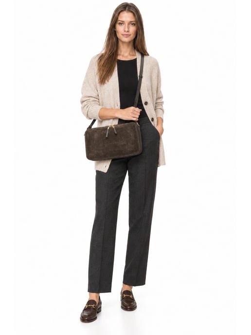 Luisa Vannini Kastanienbraun Rindsledertasche - Image 6