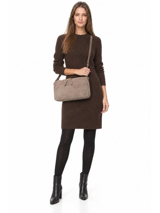Luisa Vannini Beige Rindsledertasche - Image 6
