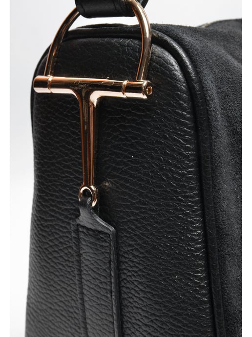 Luisa Vannini Schwarz Rindsledertasche - Image 3