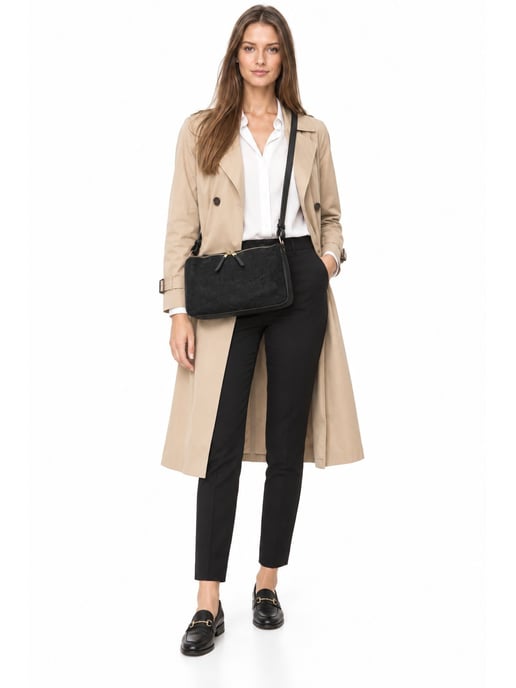 Luisa Vannini Schwarz Rindsledertasche - Image 6