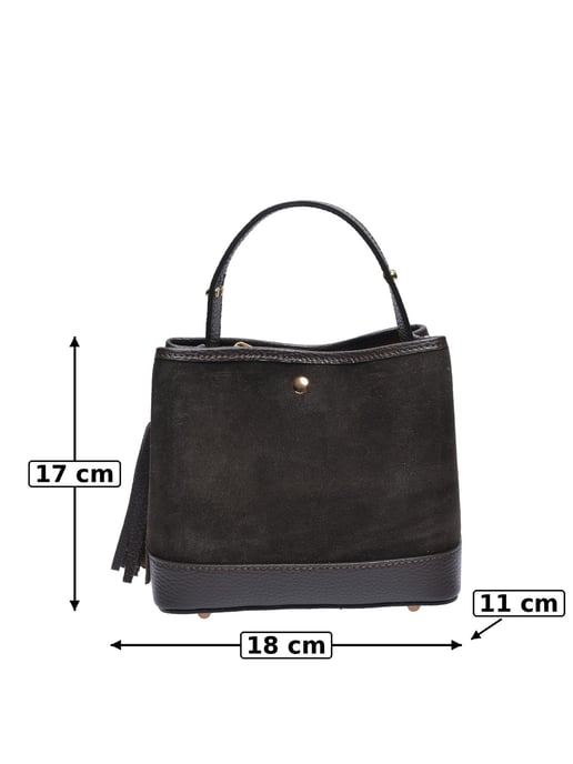 Luisa Vannini Zweifarbig Rindsledertasche - Image 5
