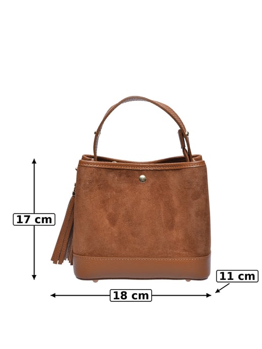 Luisa Vannini COGNAC Rindsledertasche - Image 5