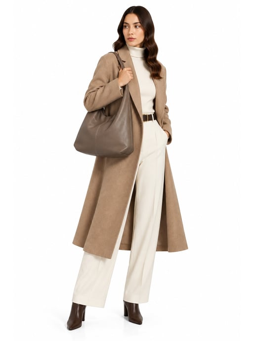 Roberta M Beige Rindsledertasche - Image 6