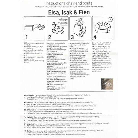 Unique Living Elsa Loungesessel - 72x66x43cm - Image 2