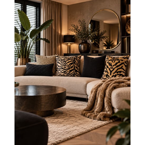 NOVÉE Zebra Muse Kissenbezug | 45x45 cm | Samt/Polyester - Image 2