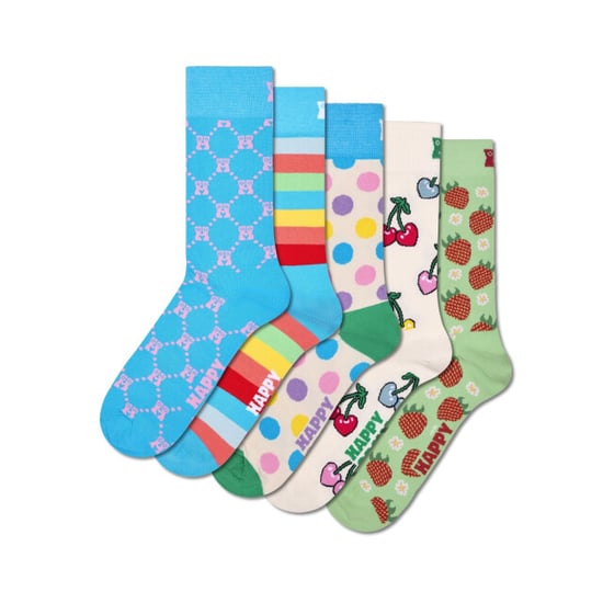 Happy Socks Damen-Socken mit Print-Mix, 5er-Pack Türkis/Grün/Mehrfarbig - Image 1