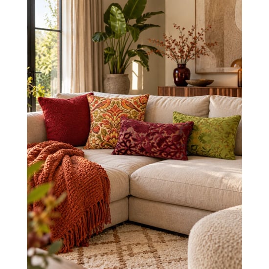 NOVÉE Heritage bordeauxroter Kissenbezug | 30x50 cm | Samt/Polyester - Image 2