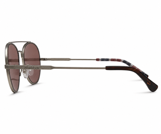 Barbour BA8112 C1 Sonnenbrille in Silber Gun Metal - Image 3