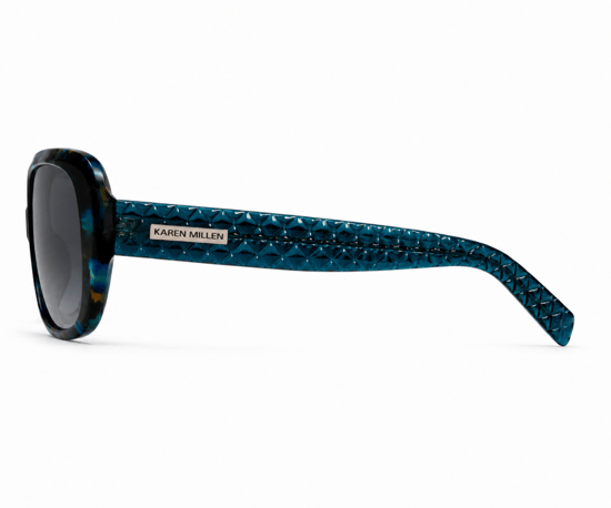 Karen Millen KM5060 604 Sonnenbrille in Blaugrün - Image 3