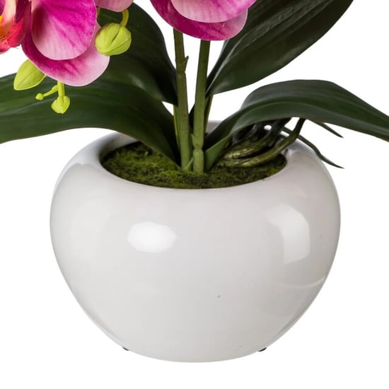 Kopu ® künstliche Orchidee 35 cm – weißer Topf Phalaenopsis - Image 3