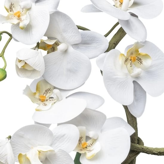 Kopu ® Kunstorchidee 68 cm – Phalaenopsis in silberfarbener Vase - Image 3