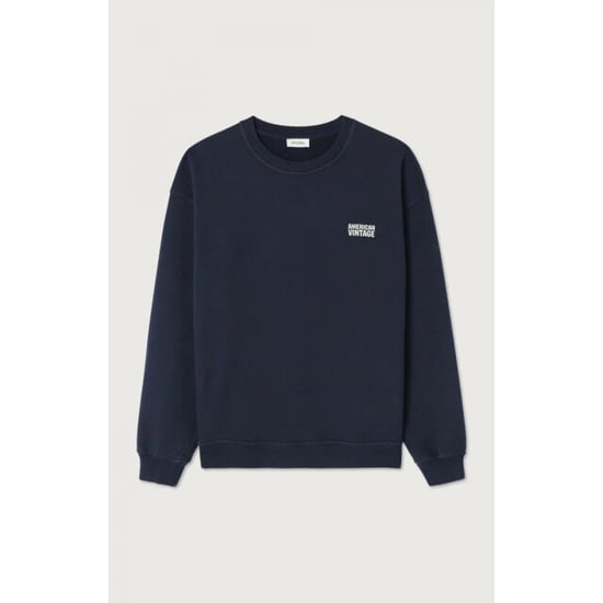 American Vintage Mpli03b Plizzy Navy Sweatshirt - Image 6