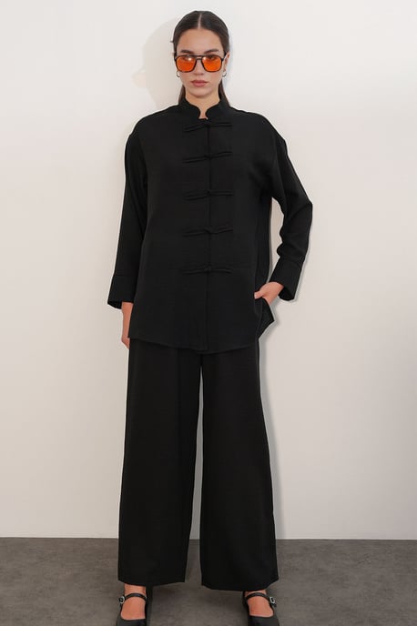 2-teiliges Oversize-Hemd-Hosen-Set - Image 3