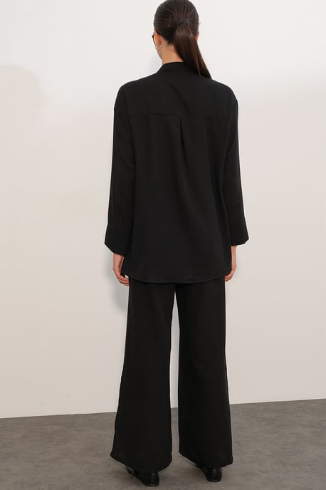2-teiliges Oversize-Hemd-Hosen-Set - Image 6
