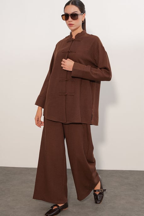 2-teiliges Oversize-Hemd-Hosen-Set - Image 1