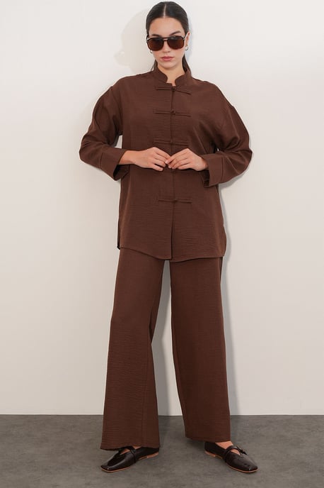 2-teiliges Oversize-Hemd-Hosen-Set - Image 3