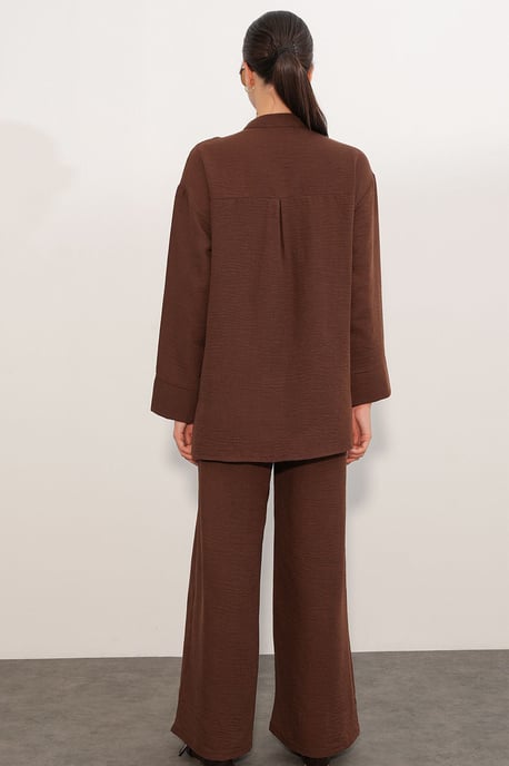 2-teiliges Oversize-Hemd-Hosen-Set - Image 6