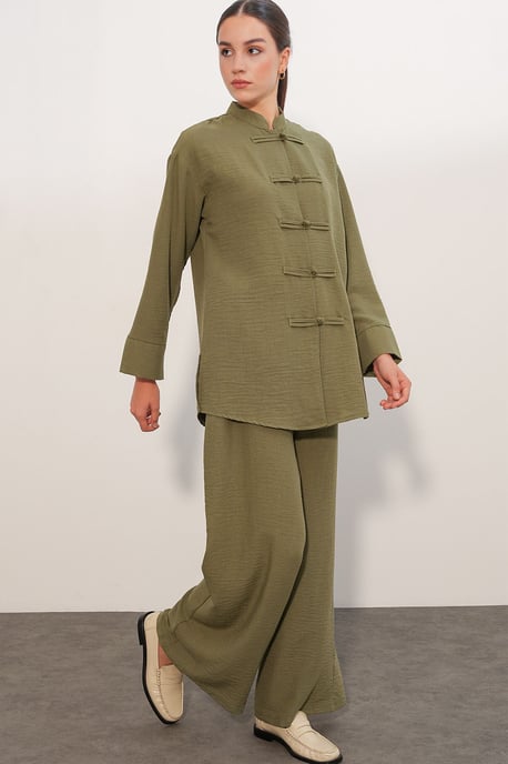 2-teiliges Oversize-Hemd-Hosen-Set - Image 3