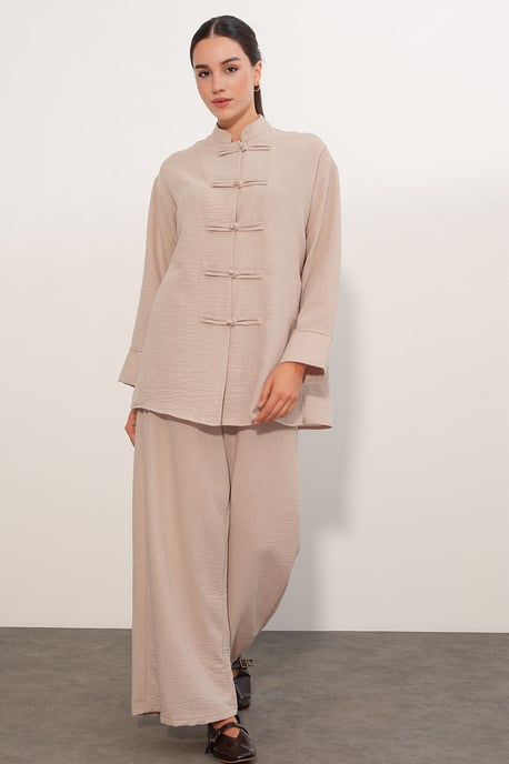 2-teiliges Oversized-Hemd-Hosen-Set - Image 1
